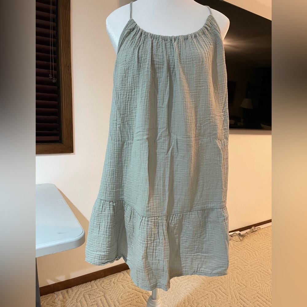 xhilaration 100% cotton halter top, dress or cover-up size XL Waffle texture